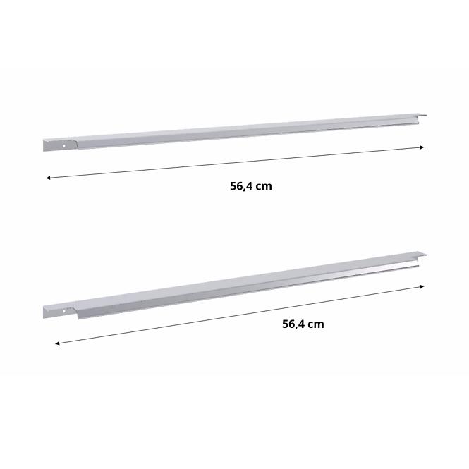 Uchwyty krawędziowe Cetina chrom 60 cm (2 szt)