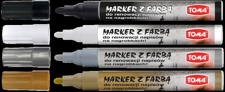 Marker do renowacji napisów na nagrobkach biały
