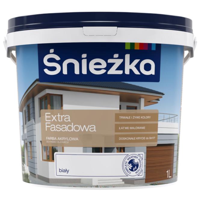 Śnieżka Farba Extra Fasadowa Biały 1l